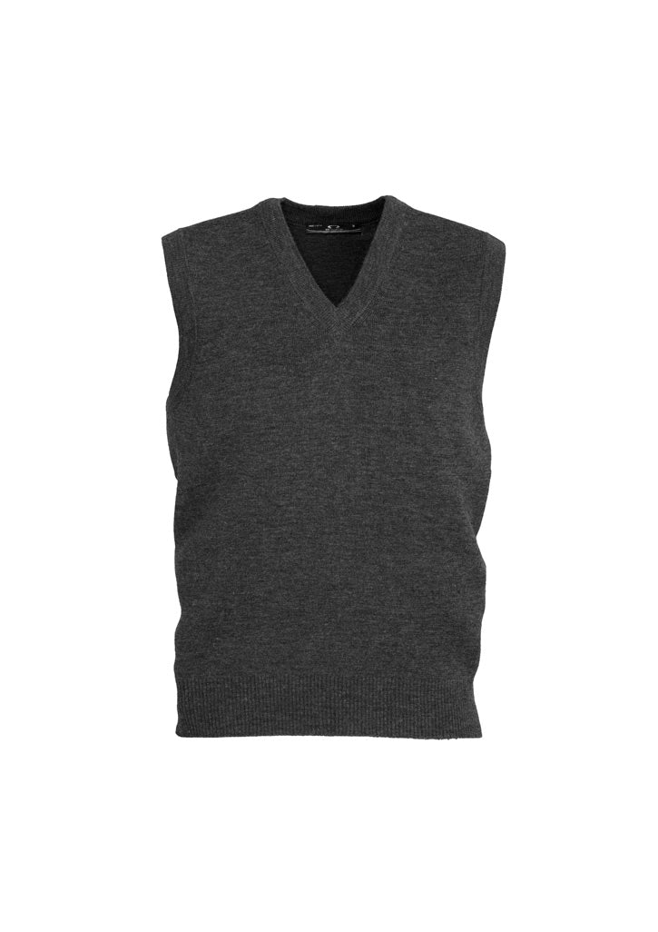 Biz Collection Mens Woolmix Knit Vest - Charcoal