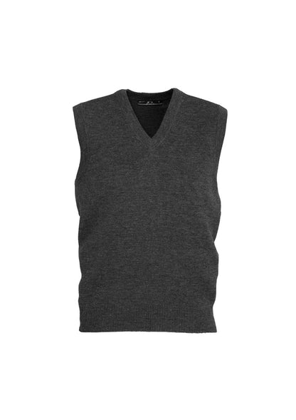 Biz Collection Mens Woolmix Knit Vest - Charcoal