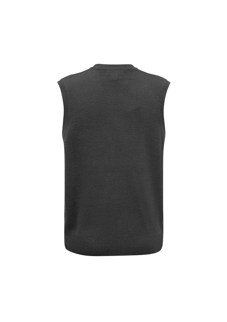 Biz Collection Mens Woolmix Knit Vest - Charcoal