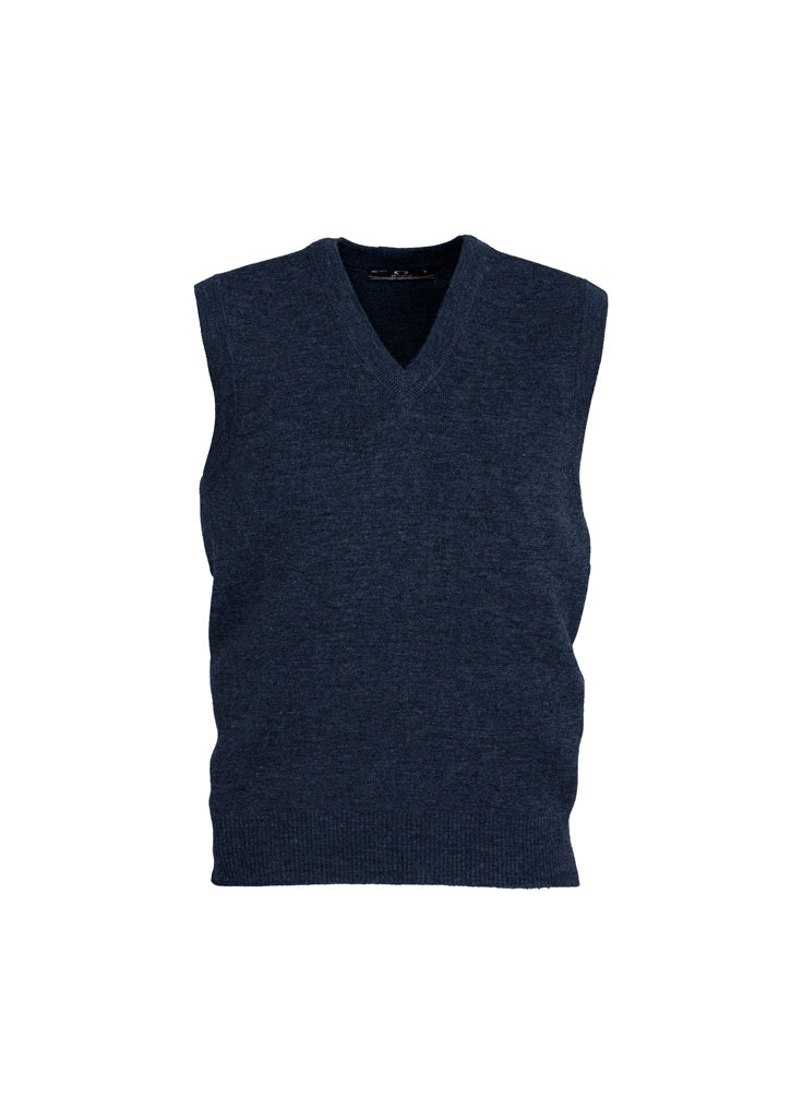 Biz Collection Mens Woolmix Knit Vest - Navy