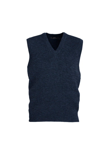Biz Collection Mens Woolmix Knit Vest - Navy