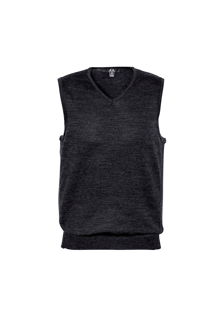 Biz Collection Mens Milano Vest - Charcoal