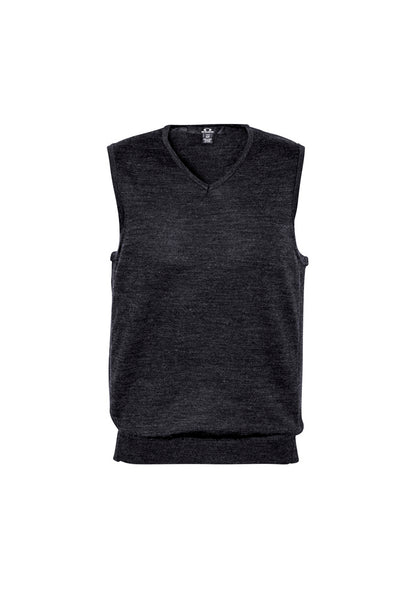 Biz Collection Mens Milano Vest - Charcoal