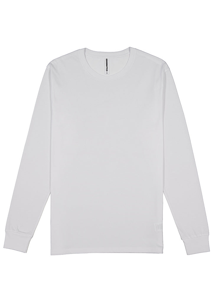 Good Mates Mens Basis Long Sleeve Tee - White