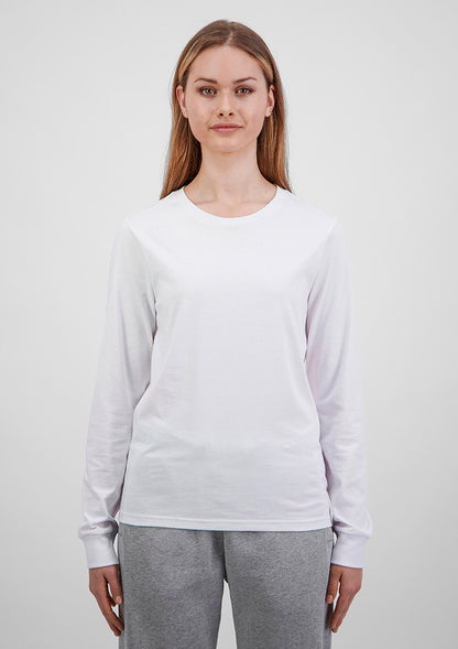 Good Mates Womens Basis Long Sleeve Tee - White