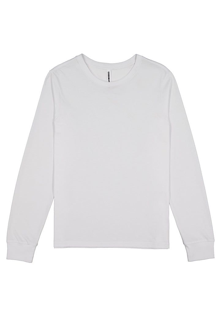Good Mates Womens Basis Long Sleeve Tee - White