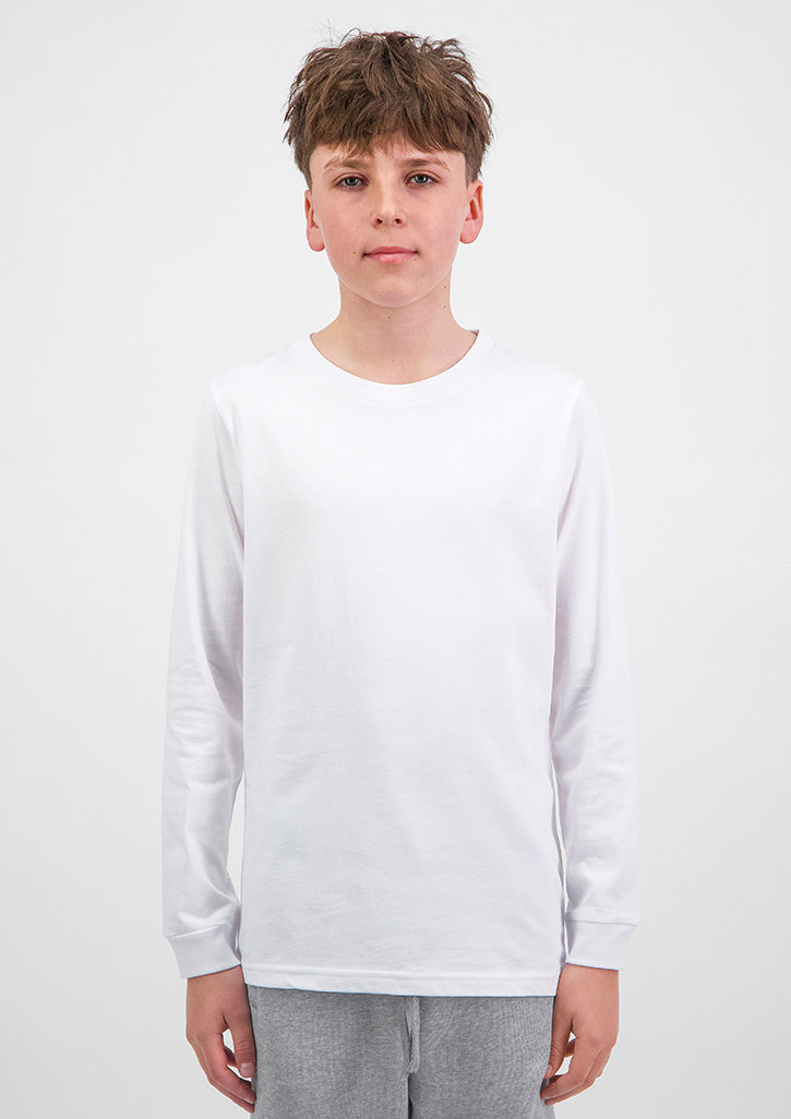 Good Mates Youth Basis Long Sleeve Tee - White