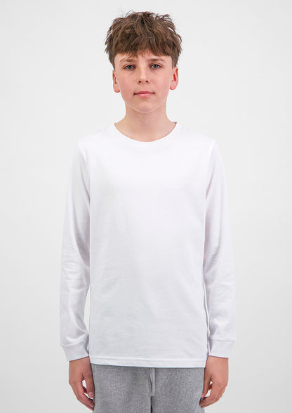 Good Mates Youth Basis Long Sleeve Tee - White
