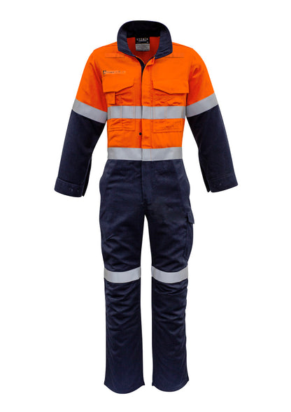 Mens Orange Flame Overall - Hoop Taped ZC525