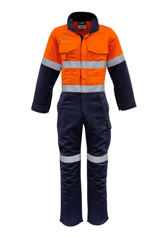 Mens Orange Flame Overall - Hoop Taped ZC525
