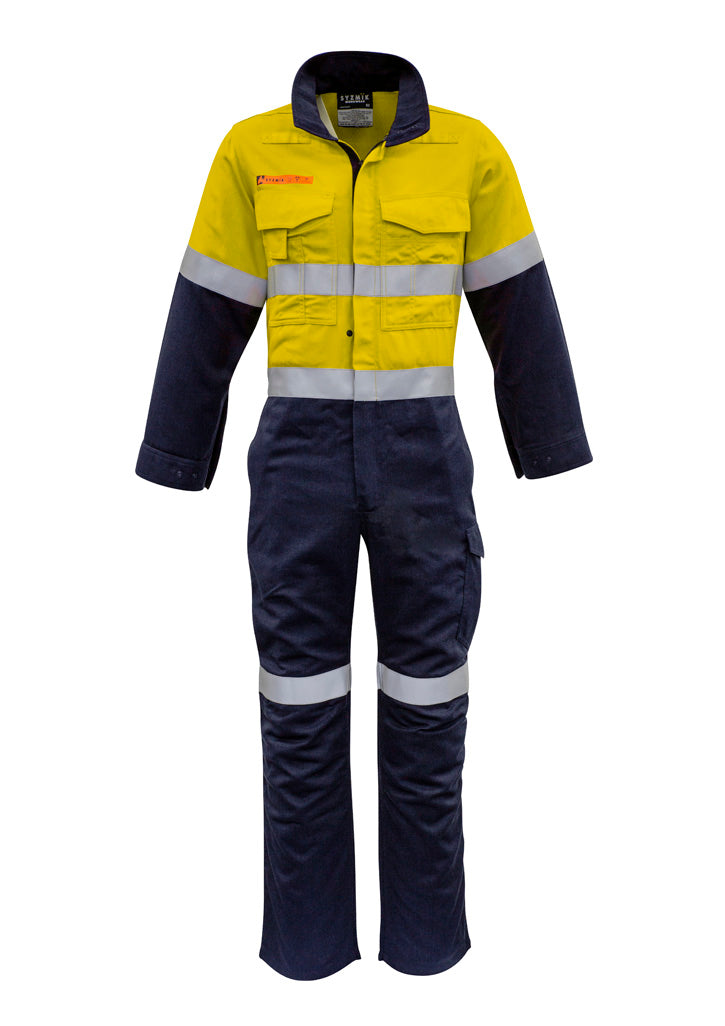Mens Orange Flame Overall - Hoop Taped ZC525