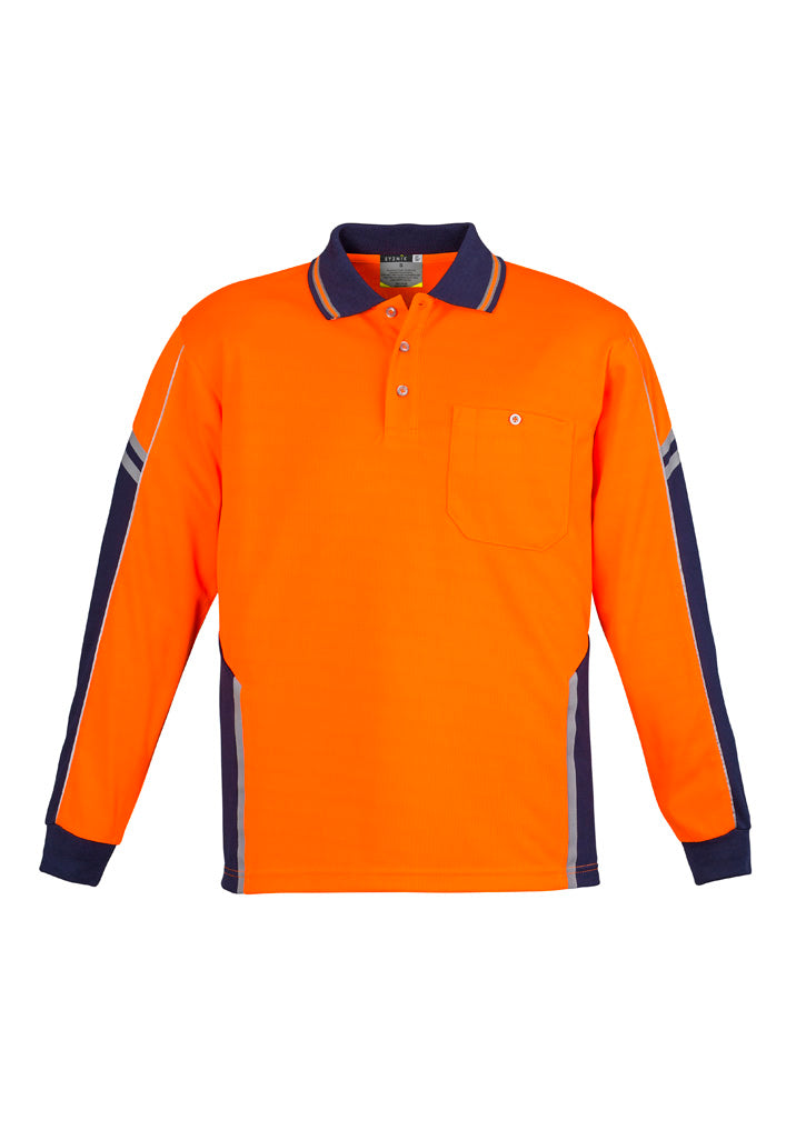 Mens Hi Vis Squad Long Sleeve Polo ZH238