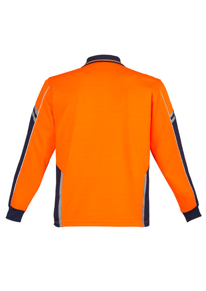 Mens Hi Vis Squad Long Sleeve Polo ZH238
