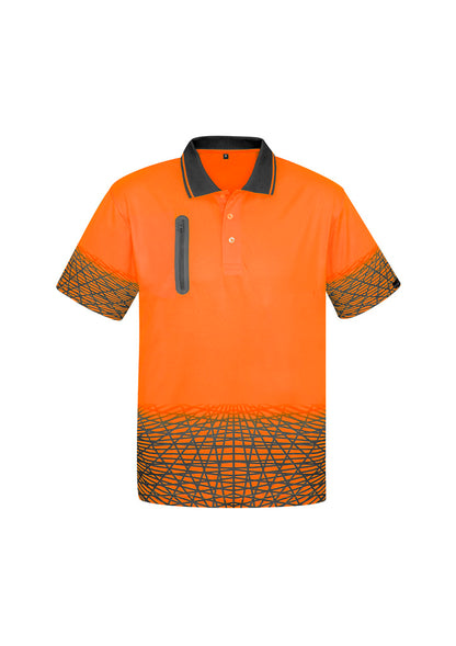 Mens Hi Vis Tracks Short Sleeve Polo ZH300