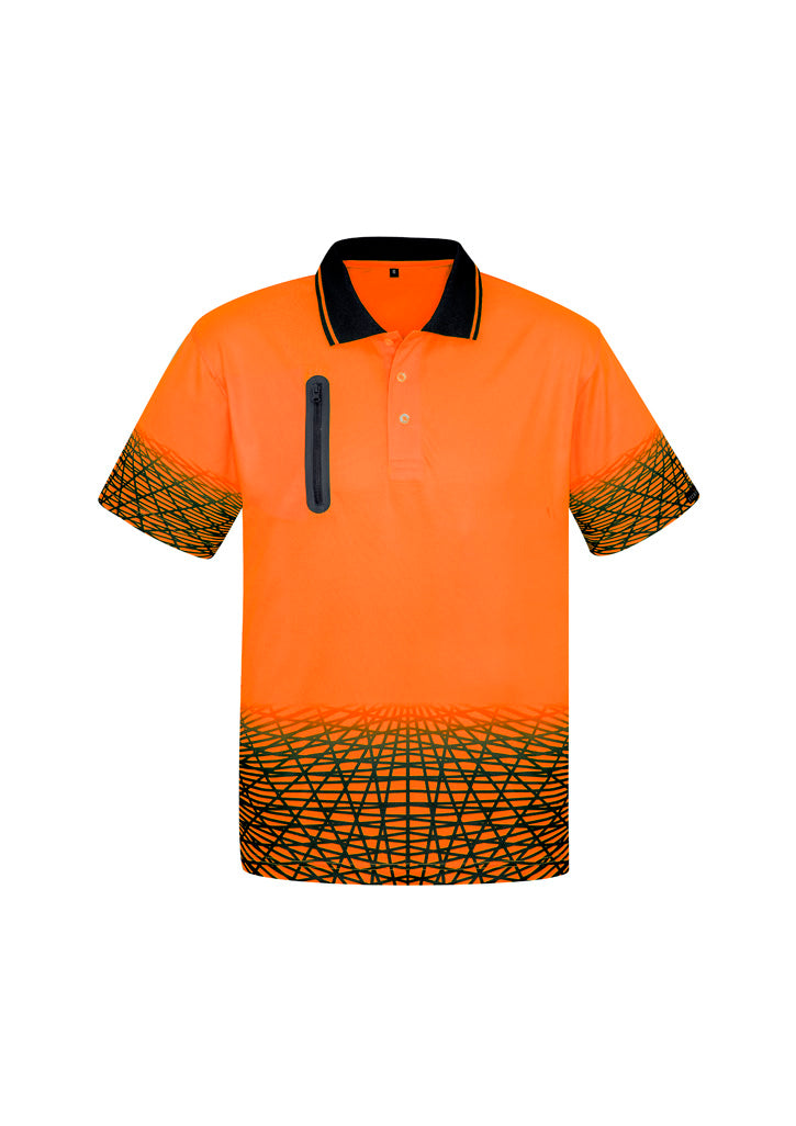 Mens Hi Vis Tracks Short Sleeve Polo ZH300