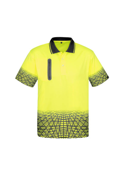 Mens Hi Vis Tracks Short Sleeve Polo ZH300