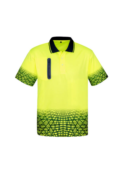 Mens Hi Vis Tracks Short Sleeve Polo ZH300