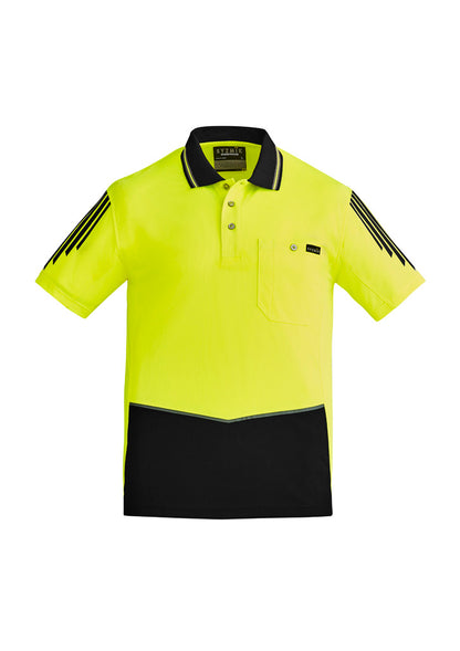 Mens Hi Vis Flux Short Sleeve Polo ZH315