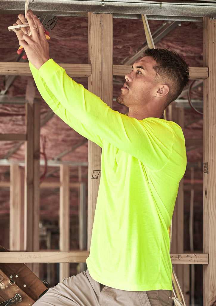 Mens Hi Vis Long Sleeve Tee ZH390