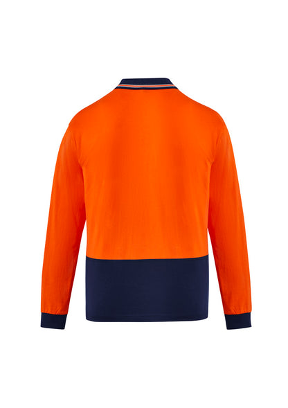 Mens Hi Vis Cotton Long Sleeve Polo ZH430