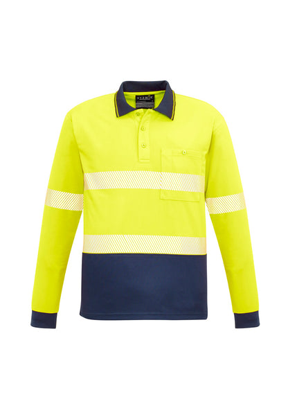 Unisex Hi Vis Segmented Tape Long Sleeve Polo ZH530