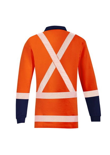 Mens Orange Flame TTMC-W23 X Back Taped Polo ZH670
