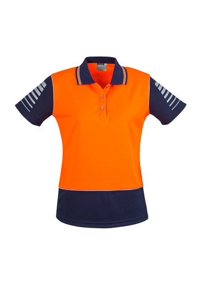 Womens Hi Vis Zone Short Sleeve Polo ZHL236
