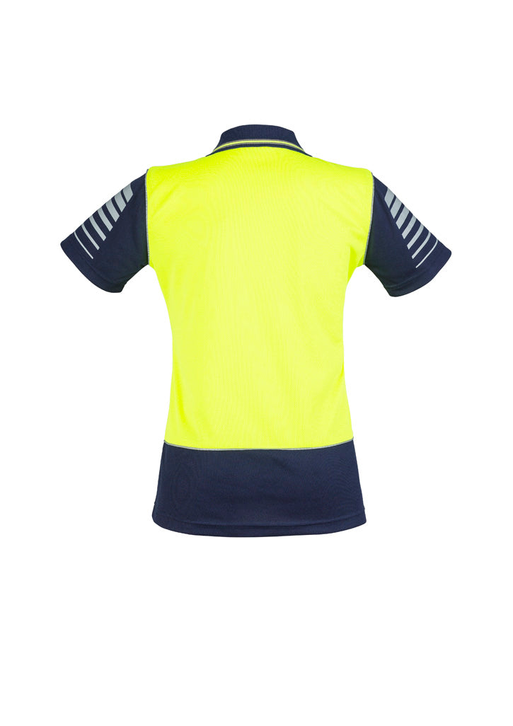 Womens Hi Vis Zone Short Sleeve Polo ZHL236