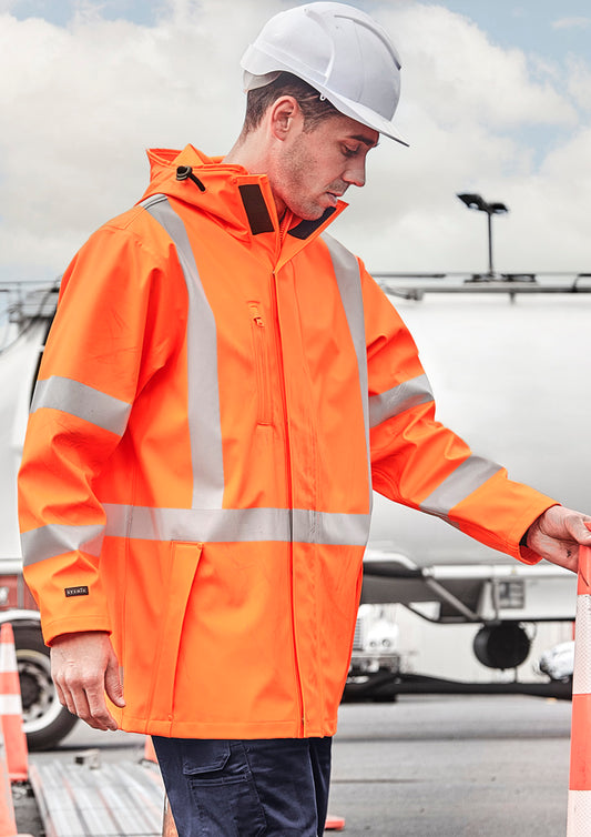 Mens TTMC-W23 Hi Vis X Back Heavy Duty Waterproof Jacket ZJ620-NZ