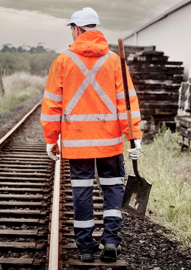 Mens TTMC-W23 Hi Vis X Back Ultralite Waterproof Jacket ZJ657-NZ
