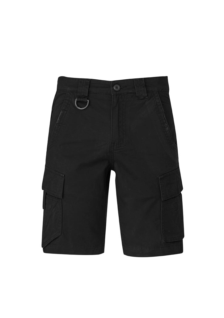 Syzmik Mens Streetworx Curved Cargo Short - Black