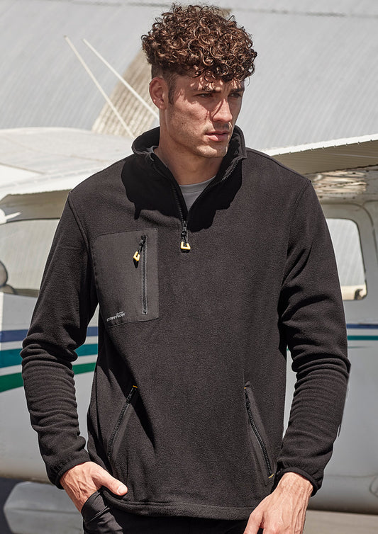 Syzmik Unisex Streetworx Lightweight 1/4 Zip Polar Fleece - Navy