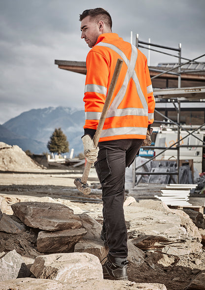 Syzmik Unisex Hi Vis X Back Rail Jumper - Orange