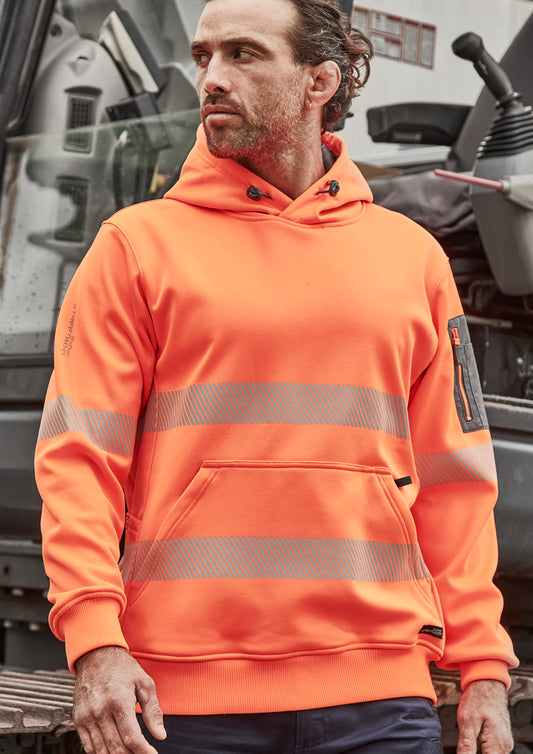 Syzmik Unisex Streetworx Segmented Tape Water Resistant Hoodie - Orange