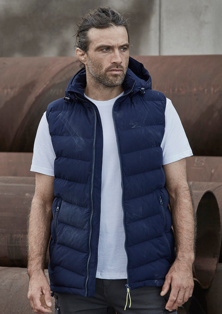 Syzmik Unisex Streetworx Hooded Puffer Vest - Navy