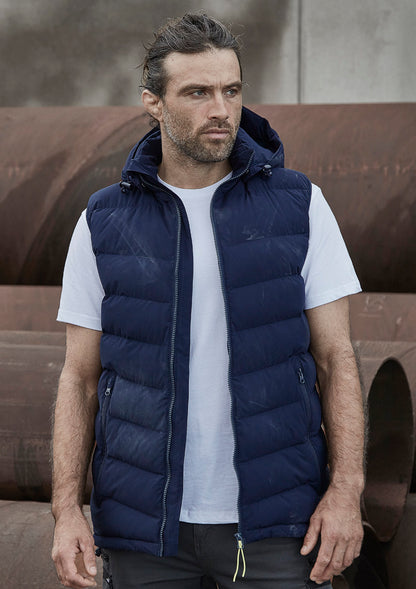 Syzmik Unisex Streetworx Hooded Puffer Vest - Navy