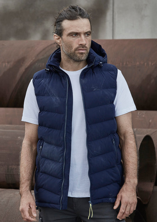Syzmik Unisex Streetworx Hooded Puffer Vest - Navy