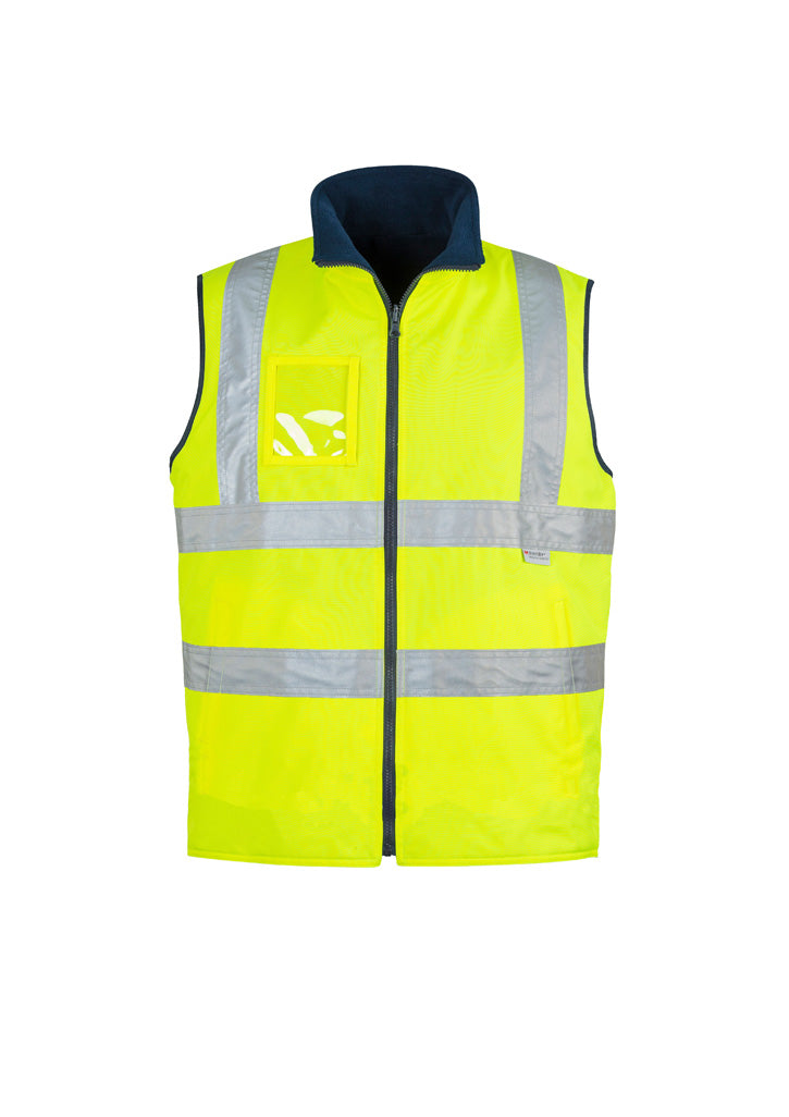 Syzmik Mens Hi Vis Lightweight Waterproof Vest - Yellow