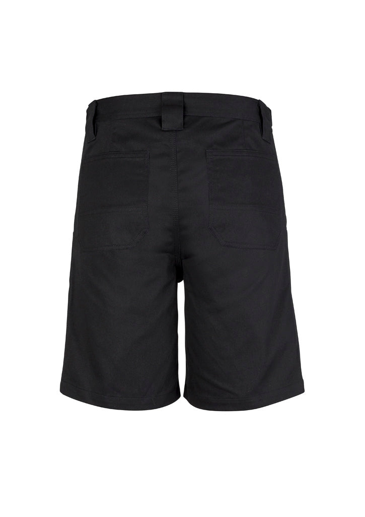 Syzmik Mens Plain Utility Short - Black