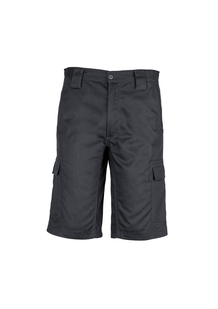 Syzmik Mens Midweight Drill Cargo Short - Black