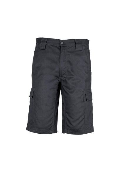 Syzmik Mens Midweight Drill Cargo Short - Black