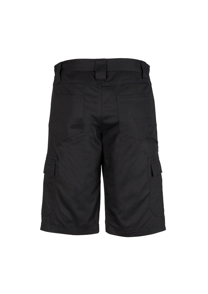 Syzmik Mens Midweight Drill Cargo Short - Black