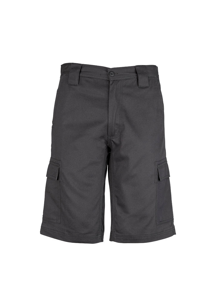 Syzmik Mens Midweight Drill Cargo Short - Charcoal