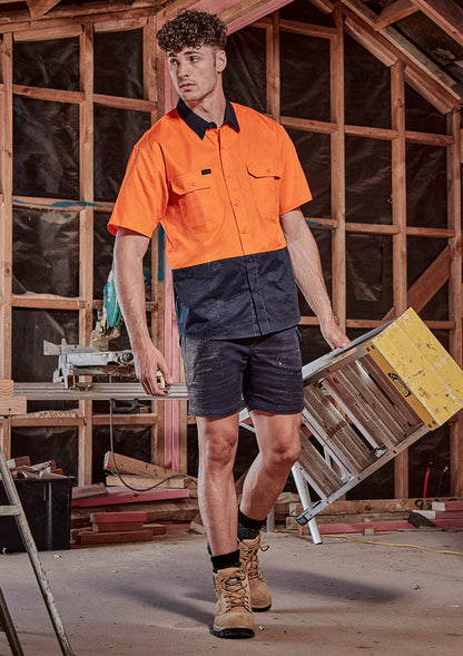 Mens Hi Vis Short Sleeve Shirt ZW115