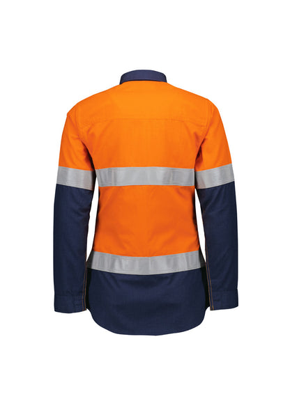 Womens Orange Flame Lightweight Ripstop Taped Shirt ZW170