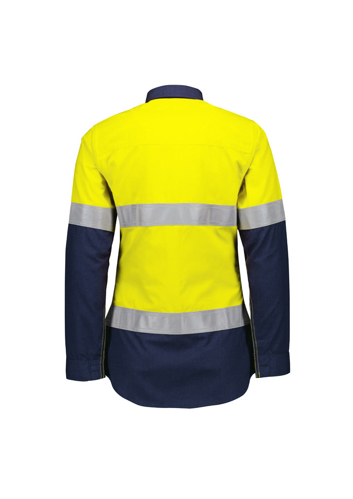 Womens Orange Flame Lightweight Ripstop Taped Shirt ZW170