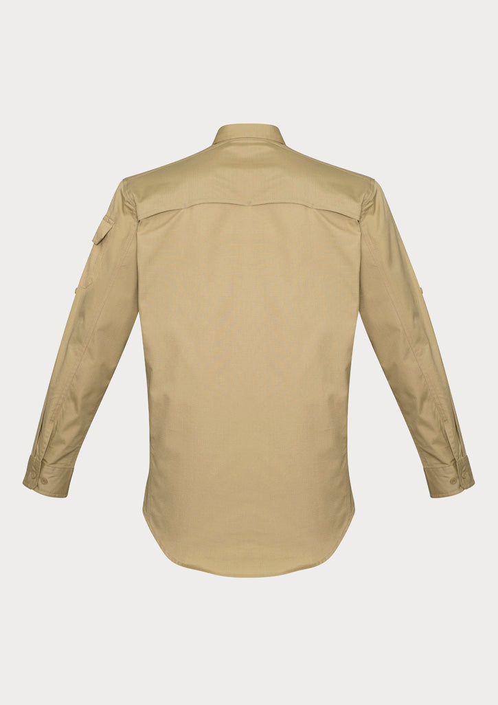 Syzmik Mens Rugged Cooling Long Sleeve Shirt - Khaki