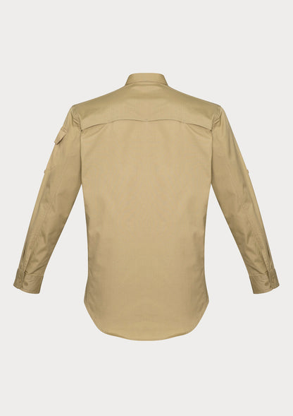 Syzmik Mens Rugged Cooling Long Sleeve Shirt - Khaki