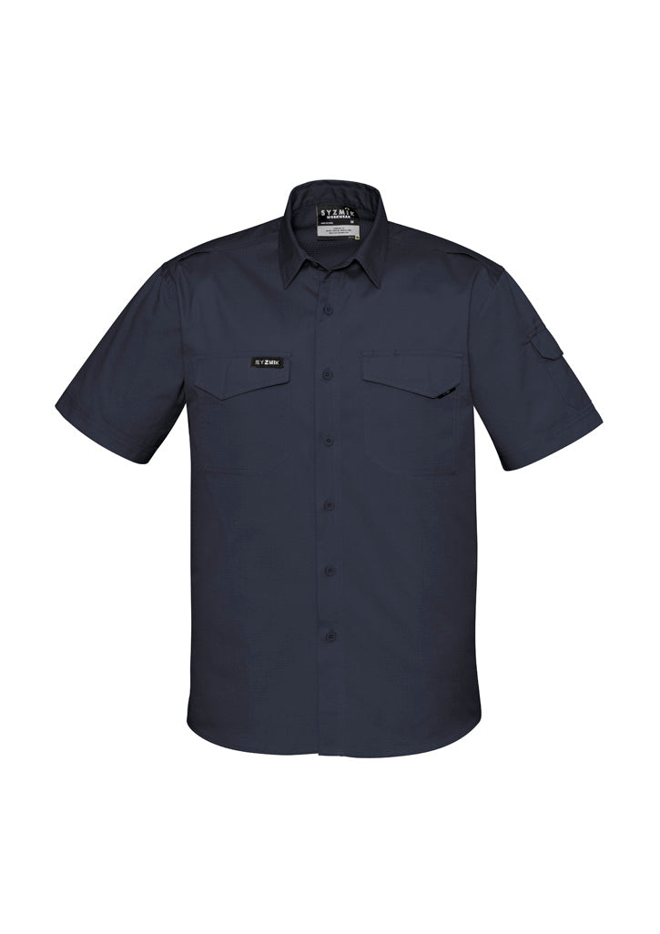 Syzmik Mens Rugged Cooling Short Sleeve Shirt - Charcoal