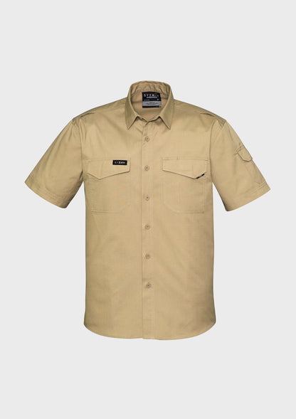 Syzmik Mens Rugged Cooling Short Sleeve Shirt - Khaki